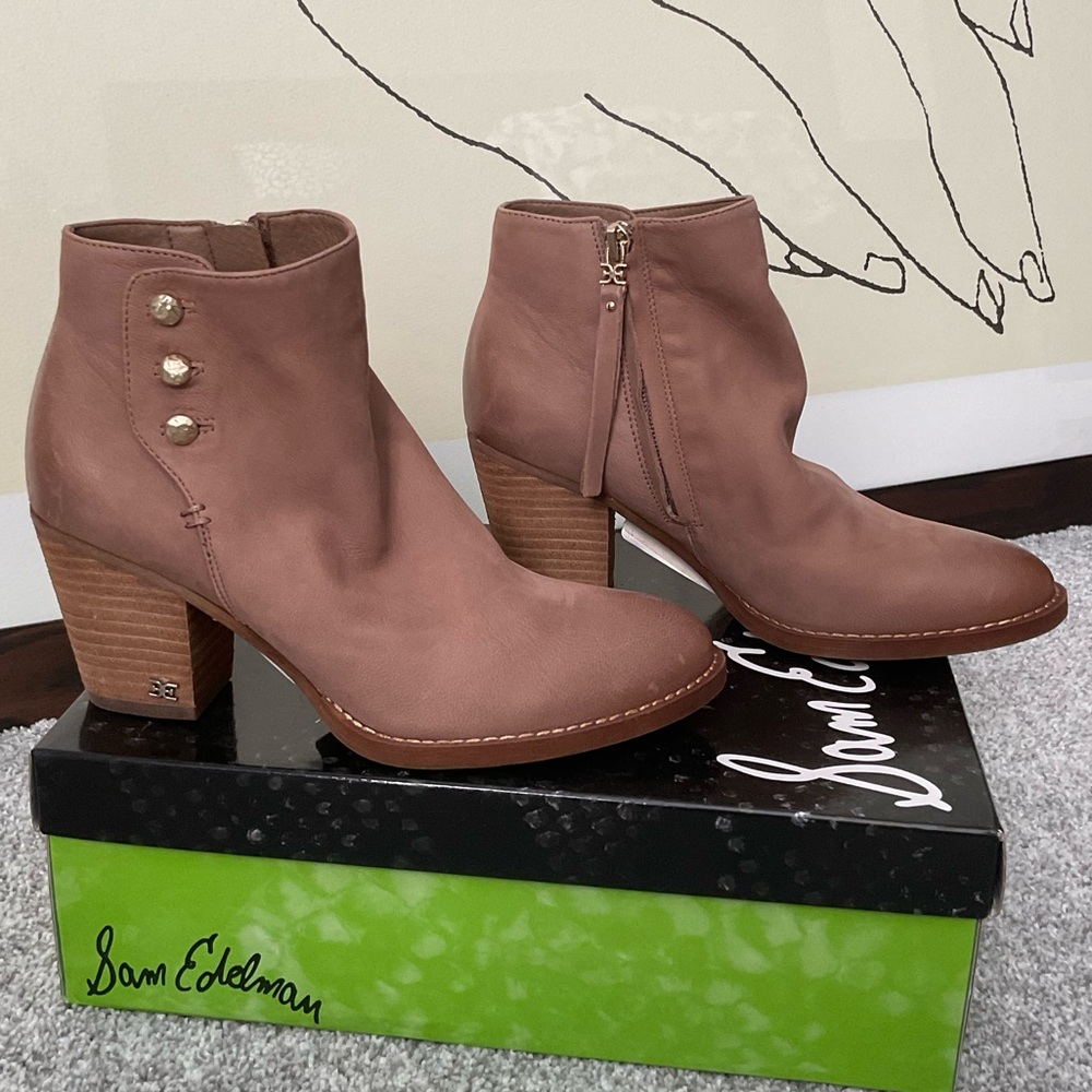 Sam Edelman super soft unstructured calf leather boots.